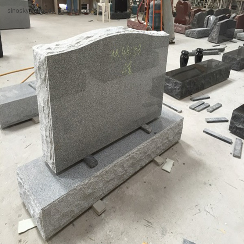 Traditional American Style Tombstone Monument with China Gray Granite Stone