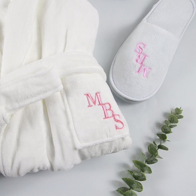 Waffle Hotel Bathrobe Customization Sleepwear Women's Cotton Hotel Bath Robes