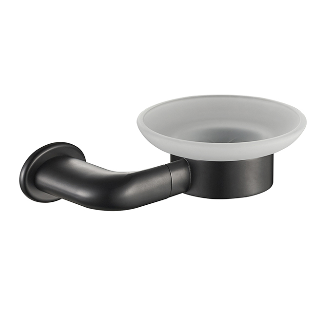 Brass Matt Black Sanitary Ware Bathroom Accessories Toilet Brush Holder (NC6589-MB)