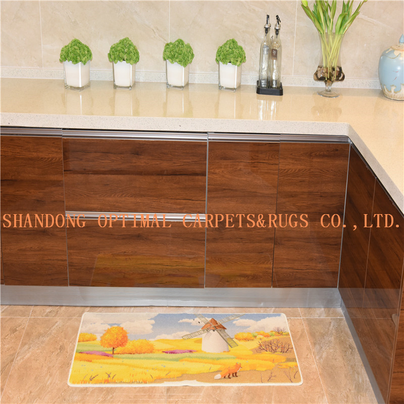 China Factory Directly Supply Nylon Printed Christmas Floor Kitchen Mat as Your Designed