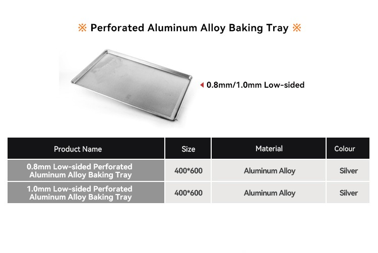 Commercial Baking Non-Stick Crispy Bread Roasted Meats Baking Pan Perforated Aluminum Alloy Baking Tray