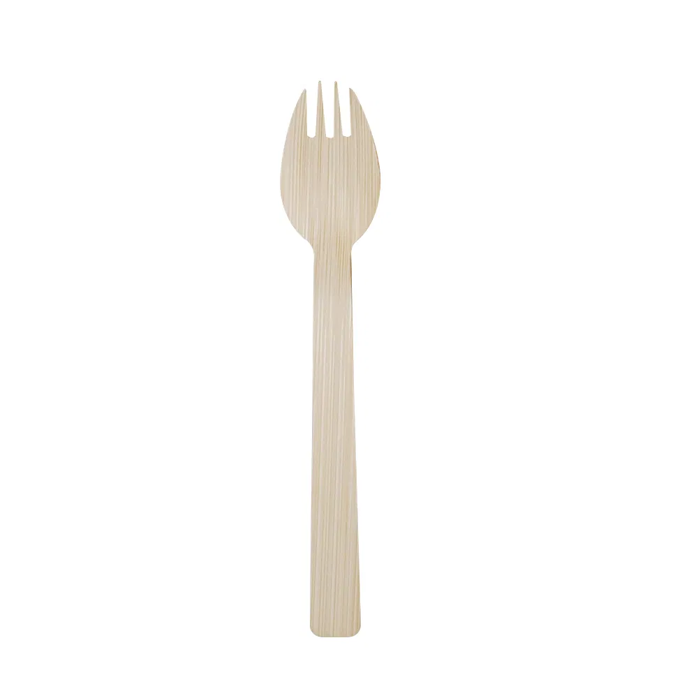 Hot Sale Eco-Friendly Camping Spork 100% Biodegradable Bamboo Fork and Spoon