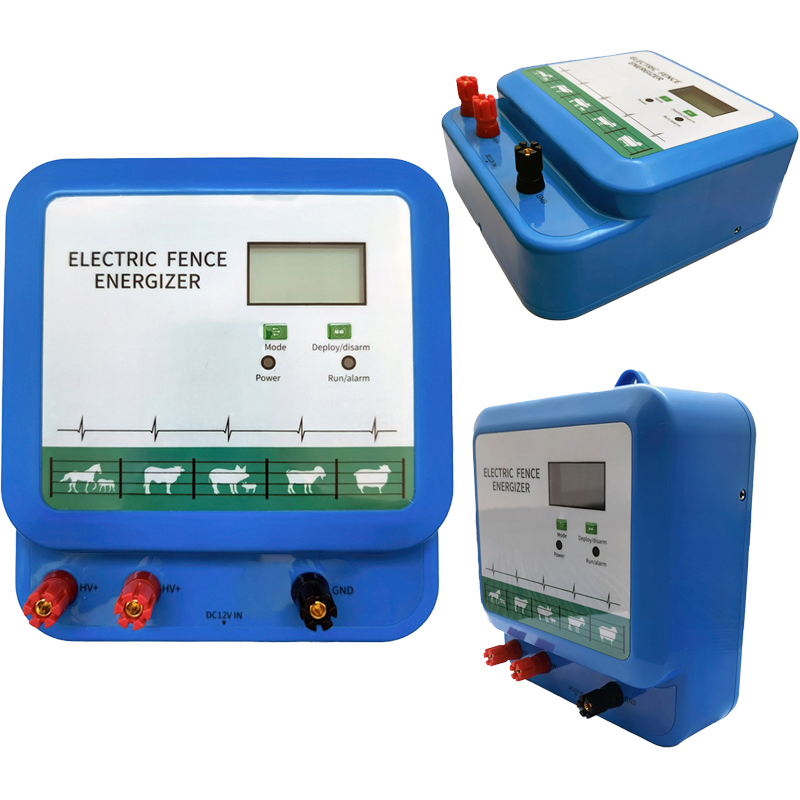 Battery 12V Farm Electric Fence Energizer Output 3-7 Joules Solar Panel Power Supply Cattle, Sheep, Horses, Pigs and Livestock Breeding