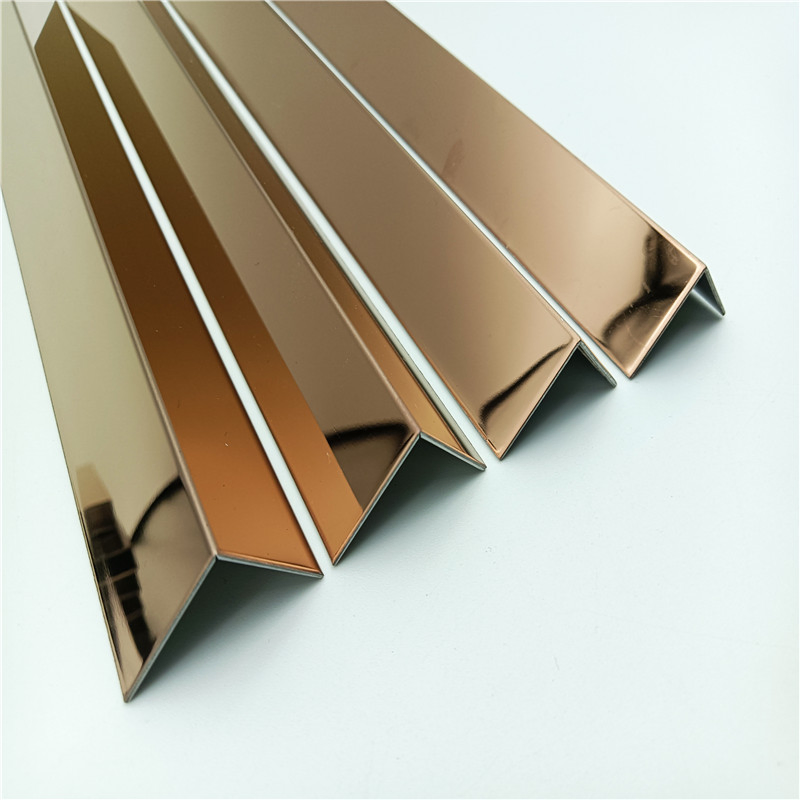 Decorative Color Metal L Shape Stainless Steel Tile Trim for Hotel