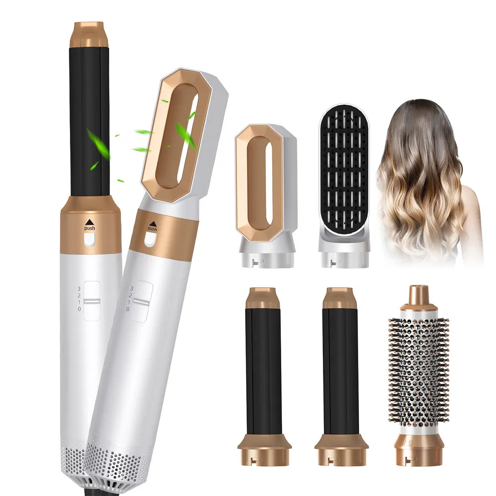 5 in 1 Best Professional Ionic Electric Hot Air Curling Dry Blowing Hair Dryer Brush Comb Curler Roller Set