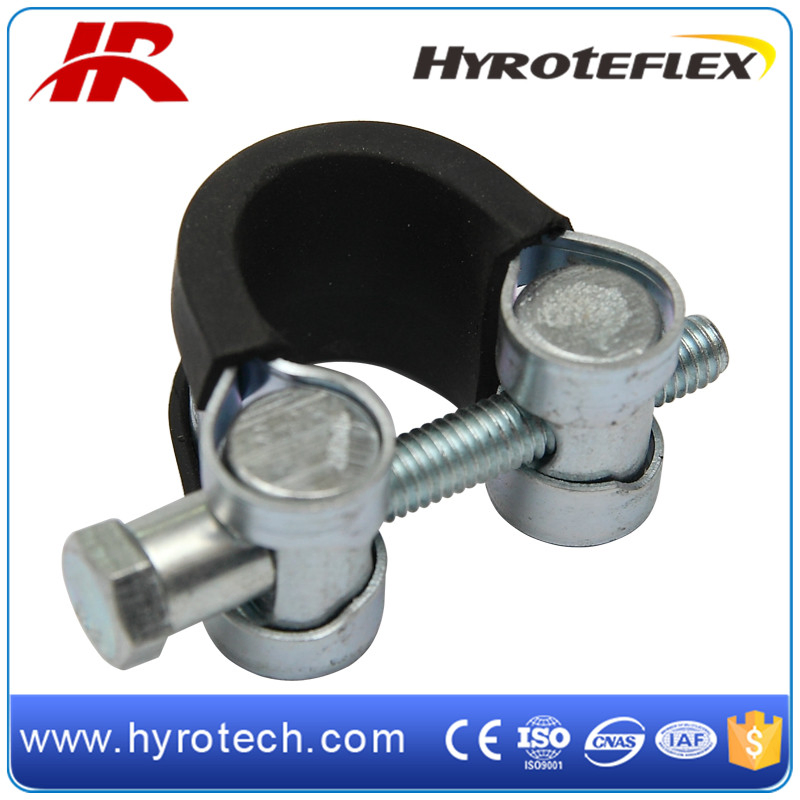 Galvanized Steel Rubber Line Hose Clamp
