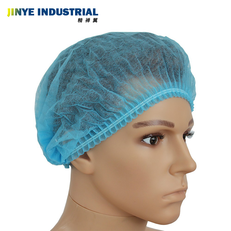 Women Genderless Disposable Non Woven Stripe Cap Mob Cap Clip Cap