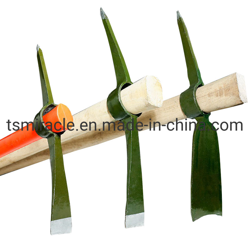 Wooden Handle Pickaxe Garden Tools Small Farming Digging Forging 65 Steel Pickaxe