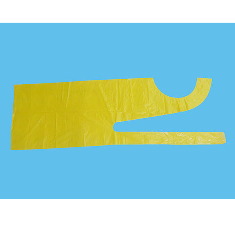 Disposable Plastic PE Yellow Flat Apron