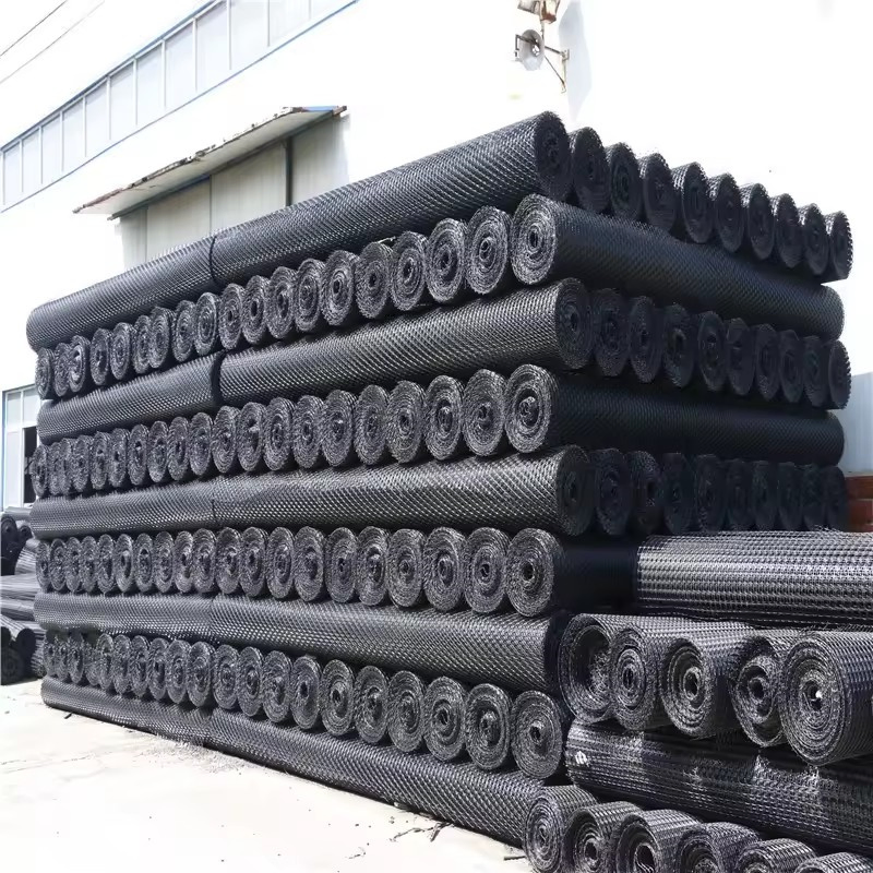 High Tensile Strength Polypropylene Geomalla Biaxial Geogrid for Road Construction