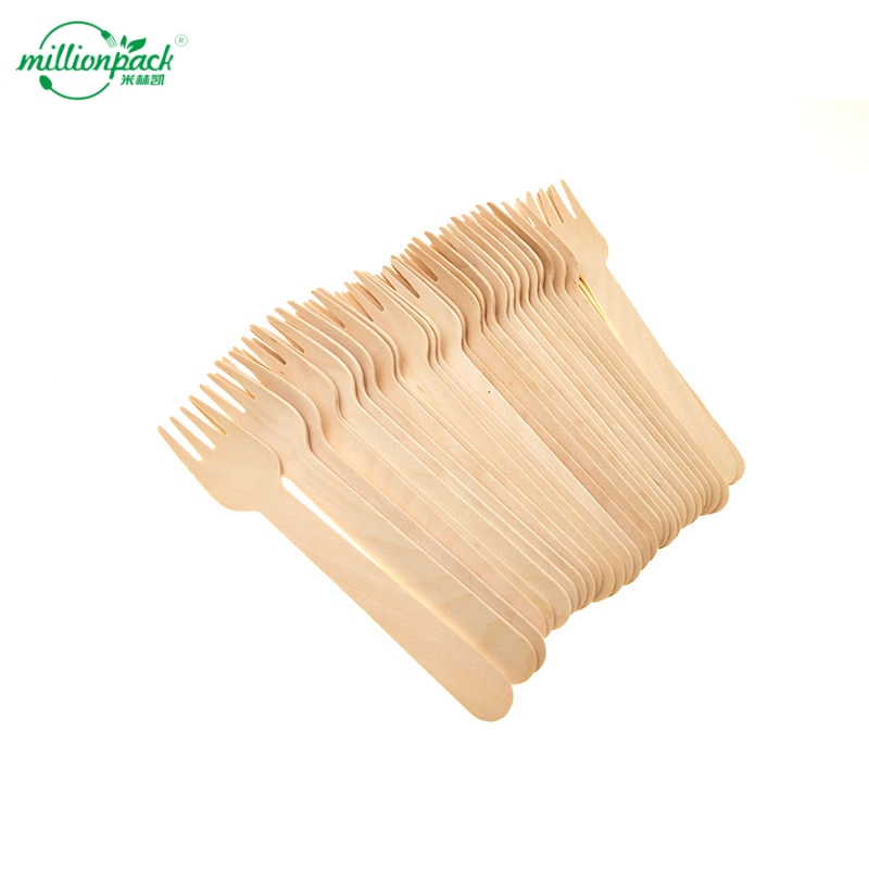 Premium Quality Disposable Fork Made of 100% Natural Wood for Hot Foods