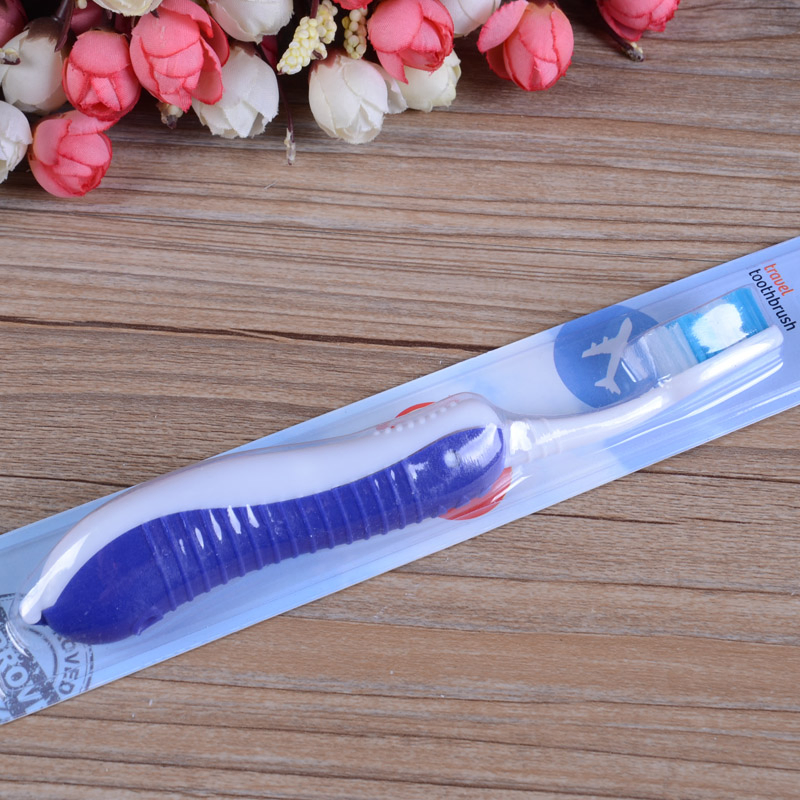 Hippocampi Shape Toothbrush Fold Toothbrush Colorful Disposable Travel Hotel Toothbrush Dental Kit
