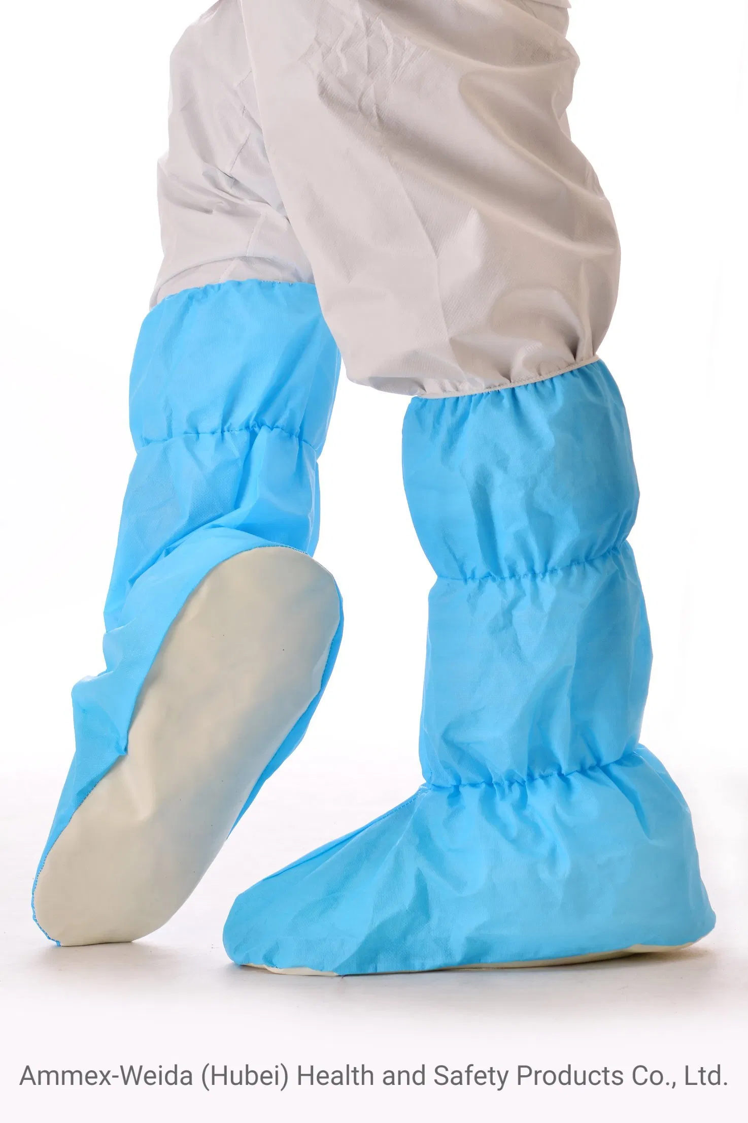 Anti-Slip and Waterproof Disposable Use Boot Cover with PVC Sole for Food Industry and Factory
