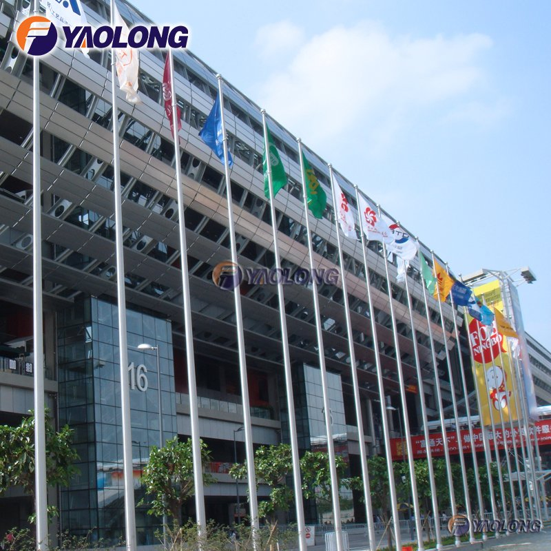 8m 316L Stainless Steel No Tangle Flagpole for Flag Hoisting