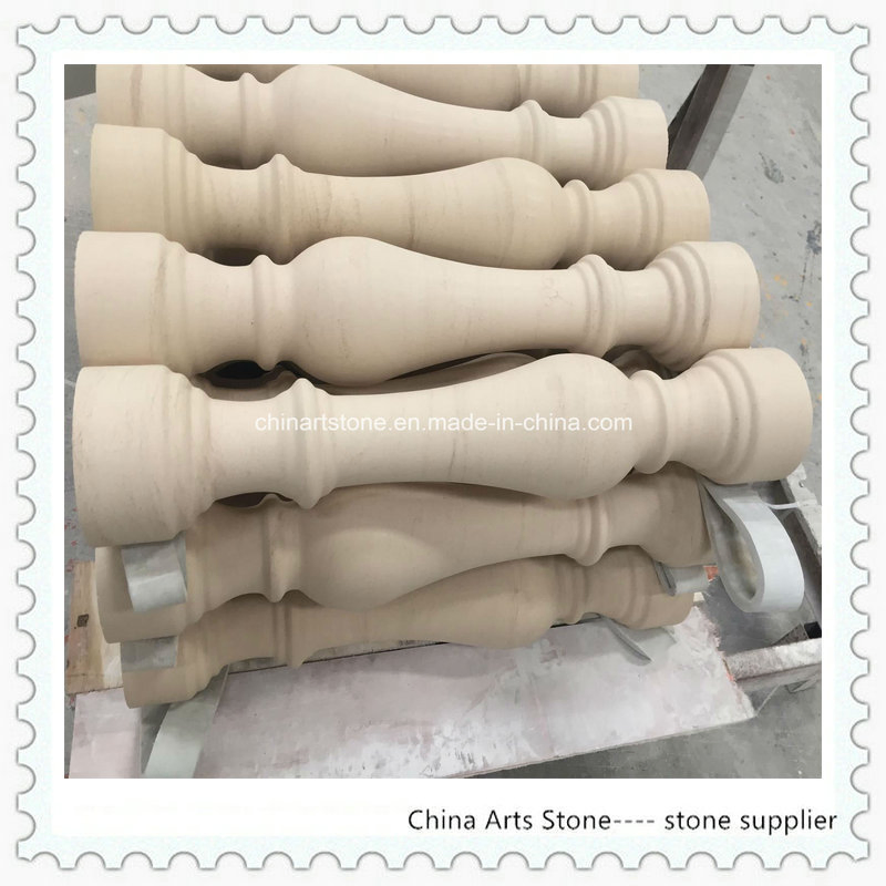 Beige/White Limestone Marble Serppegiant Moca for Tiles and Column