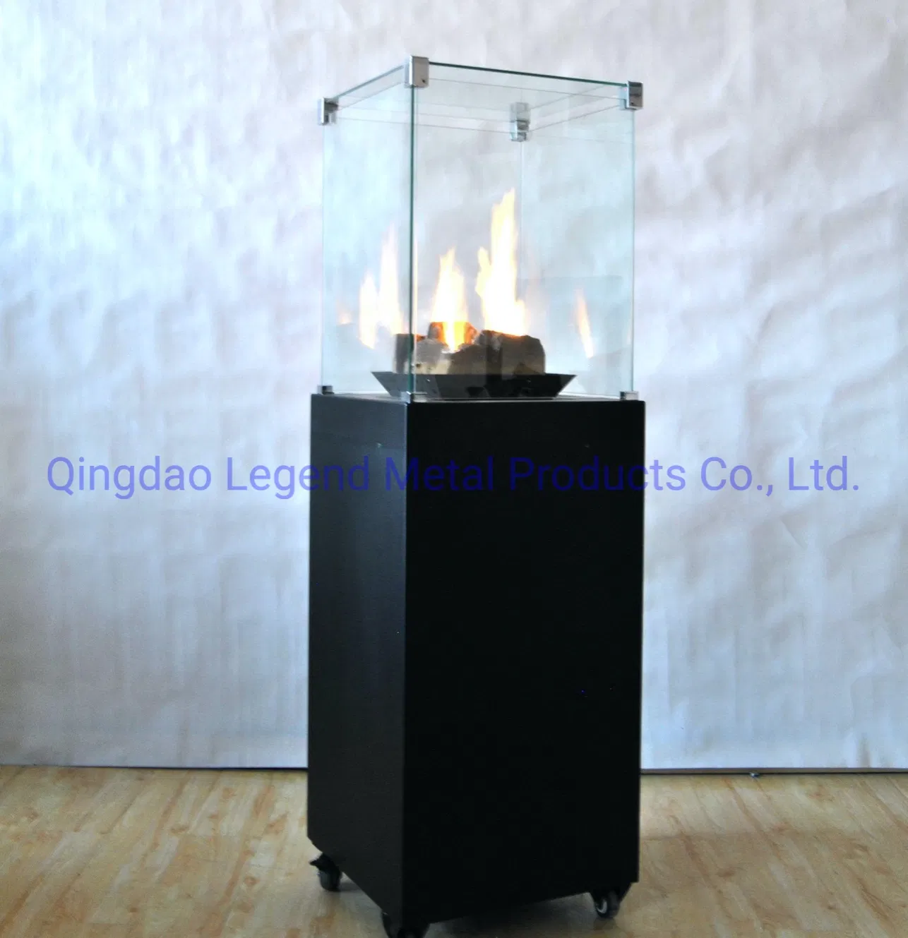 Beautiful Outdoor Fireplace with Ceramic Glass View Flame by LPG
