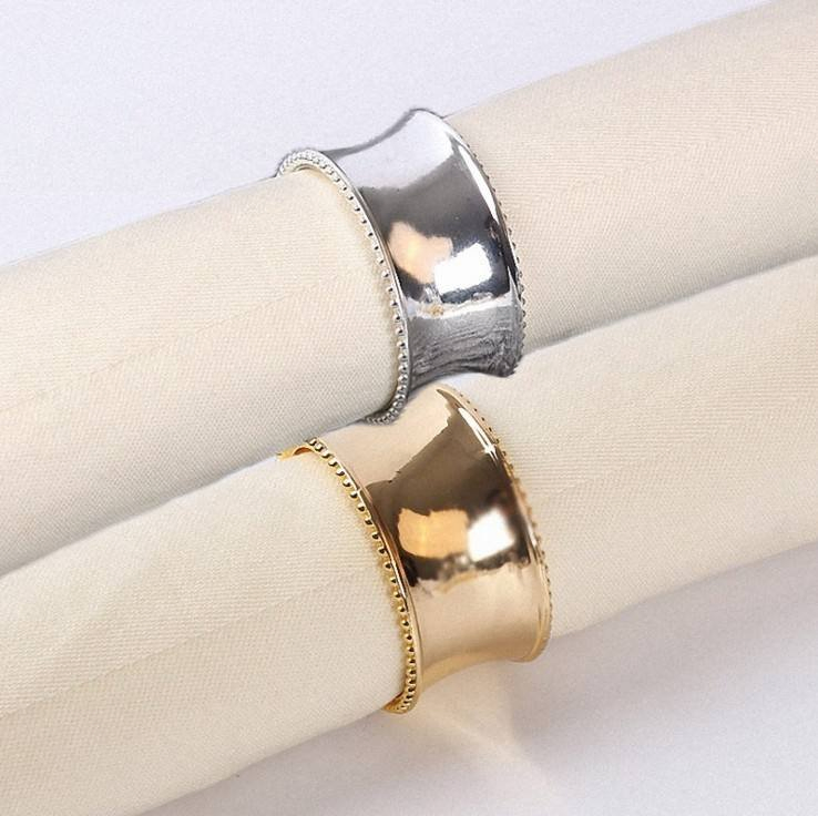 Wholesale New Handmade Table Decoration Gold Silver Metal Napkin Ring for Hotel Restaurant Wedding