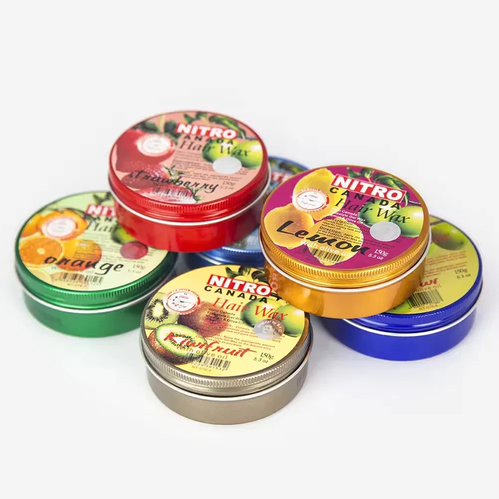 Factory Custom Size Printing 150ml Round Gift Packaging Candy Tin Box for Chocolate More Flavors Gummy Mints Snacks Metal Nitro Hair Wax Tin Can
