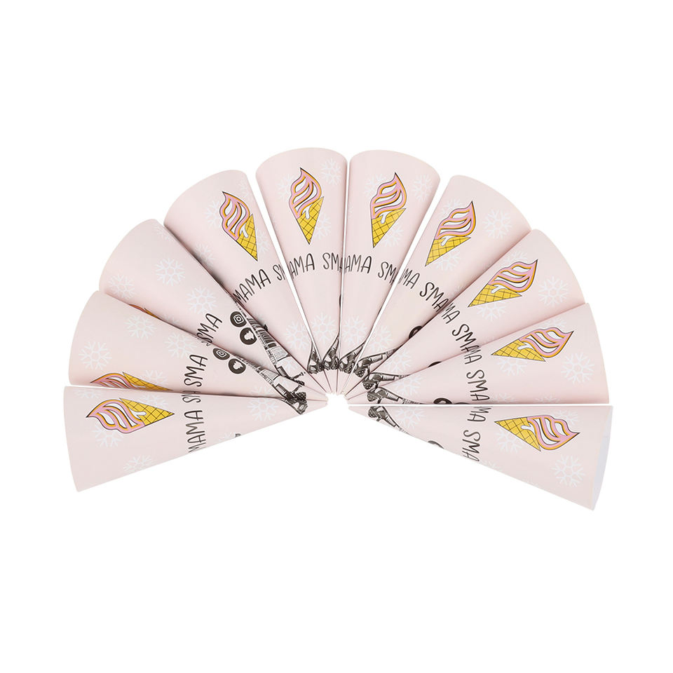 Paper Ice Cream Packaging Cone Sleeve Cone Ice Cream Sleeve Coated Paper Cup Wrapper Packaging
