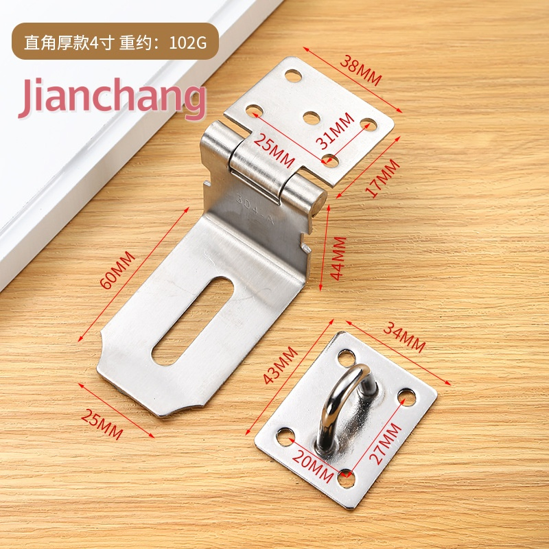 Win Top Furniture Hardware Hasp Lock 90 Degrees Locking Screws Clasp Tool with Key for Door Cupboard Drawer Metal Security Lock