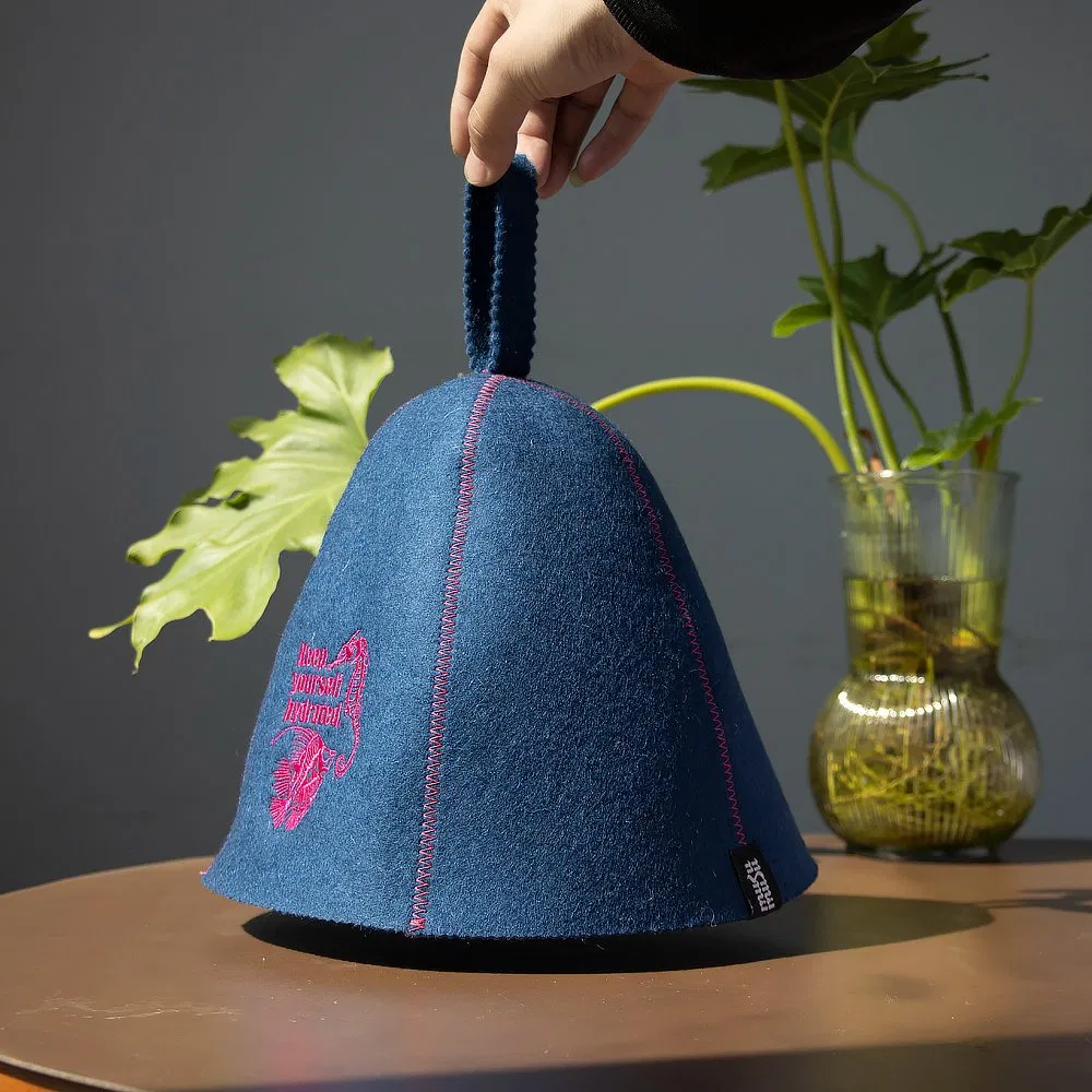 Different Color Support Custom Polyester Felt Sauna Hat Heat Bath Hat Sauna Bath Hat