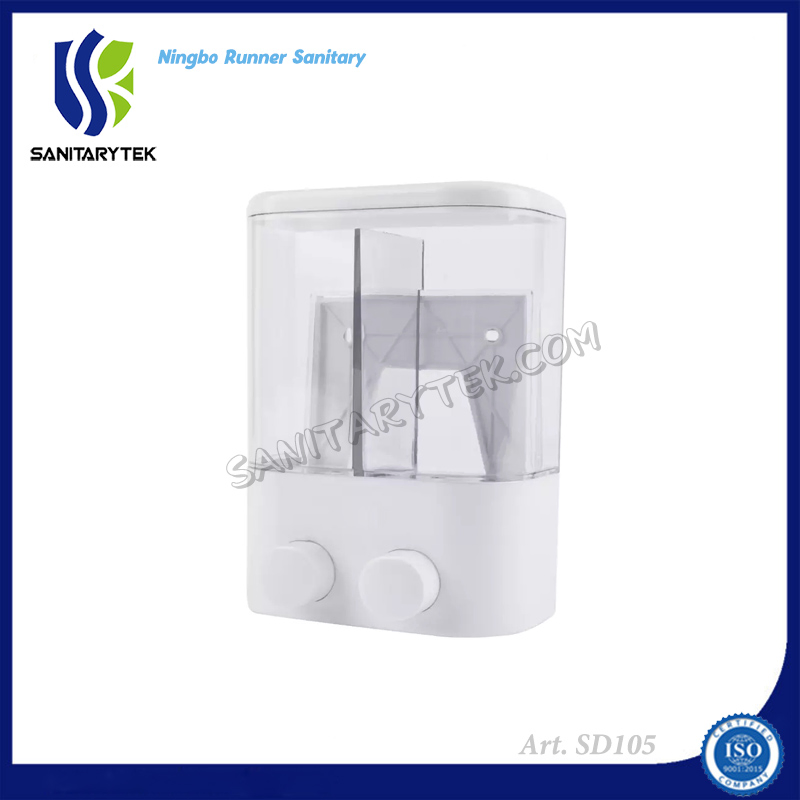 1000ml Dual White Liquid Soap Dispenser White