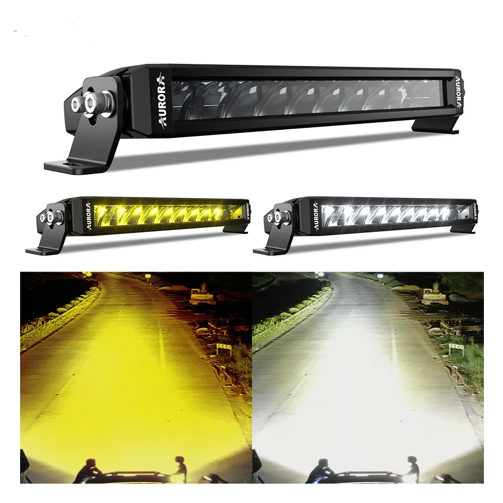 Dual Color RGB Single Row LED Light Bar for ATV UTV Truck