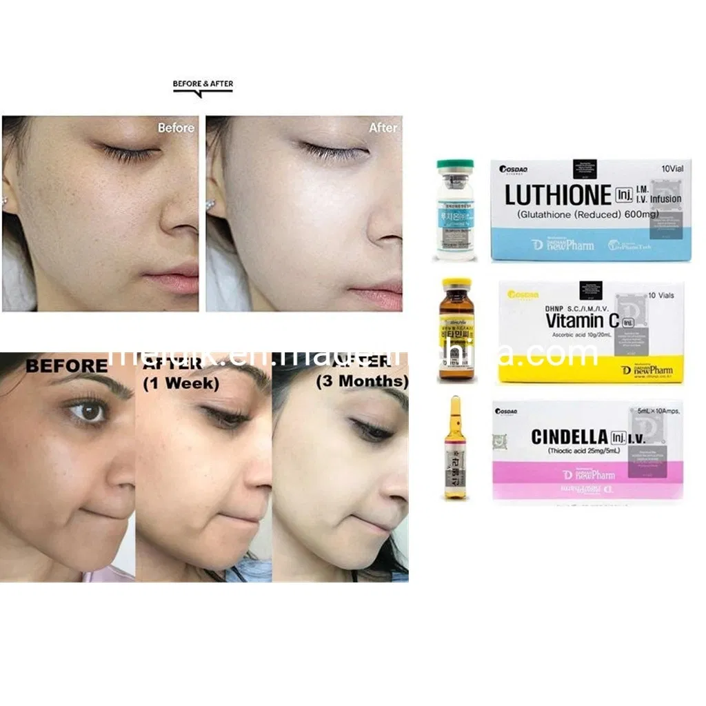 2022CE ISO FDA Wholesale Glutathione Injection Power Luthione Cindella Glutathione Skin Anti-Oxidation Vitamin C Glutax Whitening Injection Serum for Face White