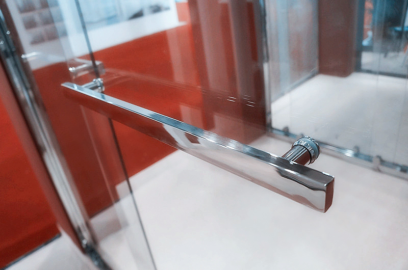 Matte Black Frameless Aluminum Shower Enclosure Room Bathroom Tempered Glass Sliding Shower Door