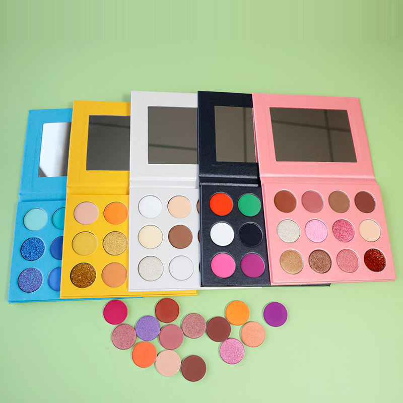 Hot Selling 9 Colors Custom Eye Cosmetic Palette Eyeshadow with Mirror