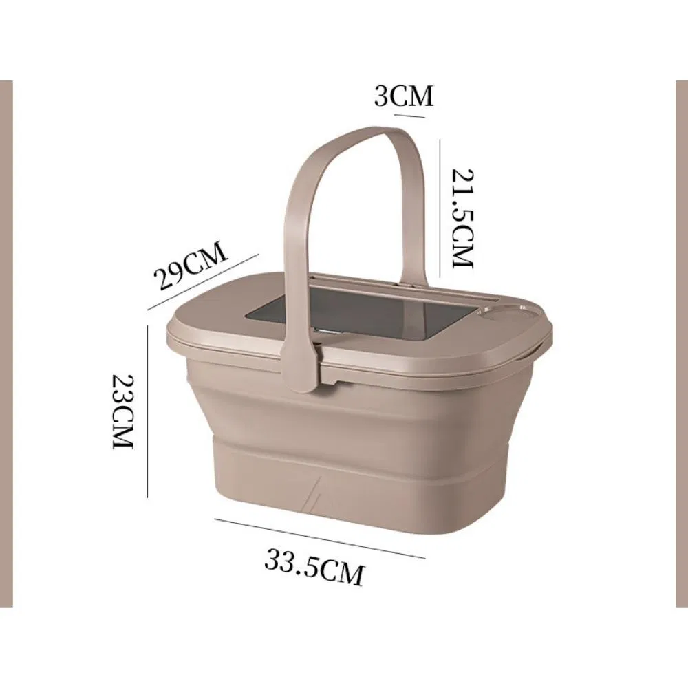 Multi-Function Tray Table Folding Picnic Basket with Phone and Cup Slot Wbb21178