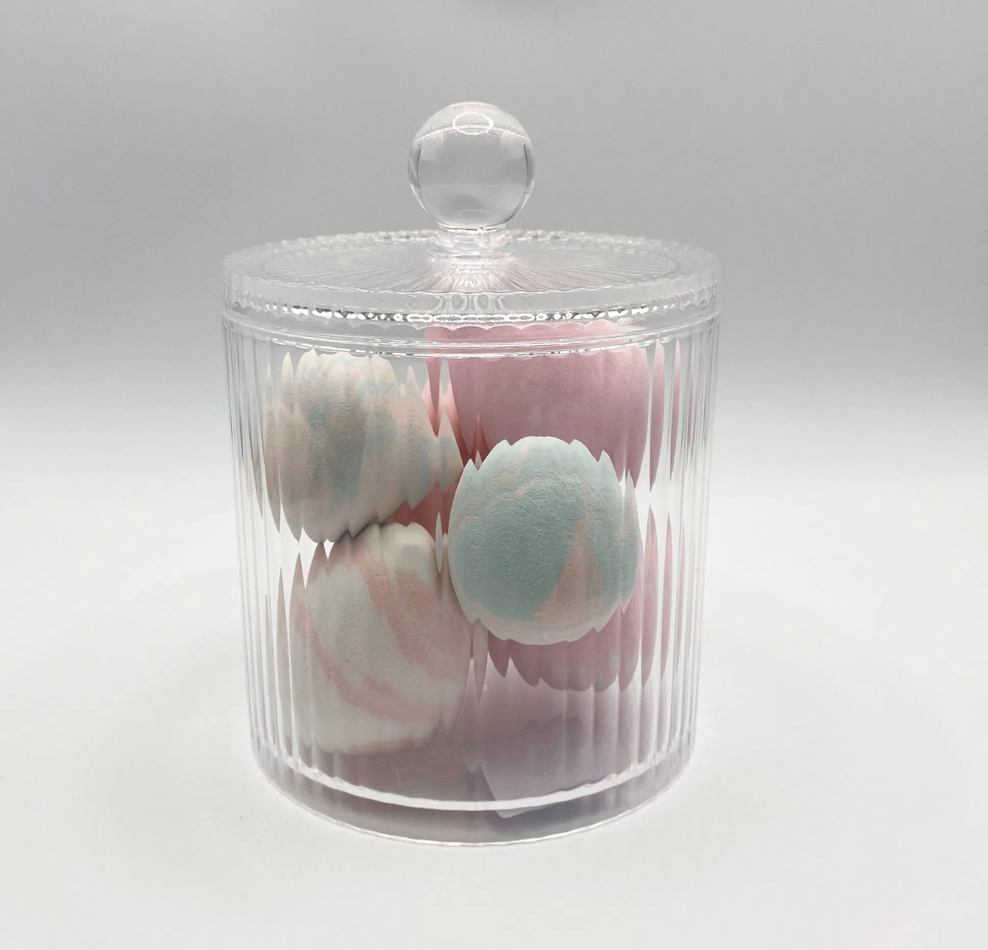 Luxury Transaprent Lady's Beauty Makeup Tools Blender Sponge Organizer Box