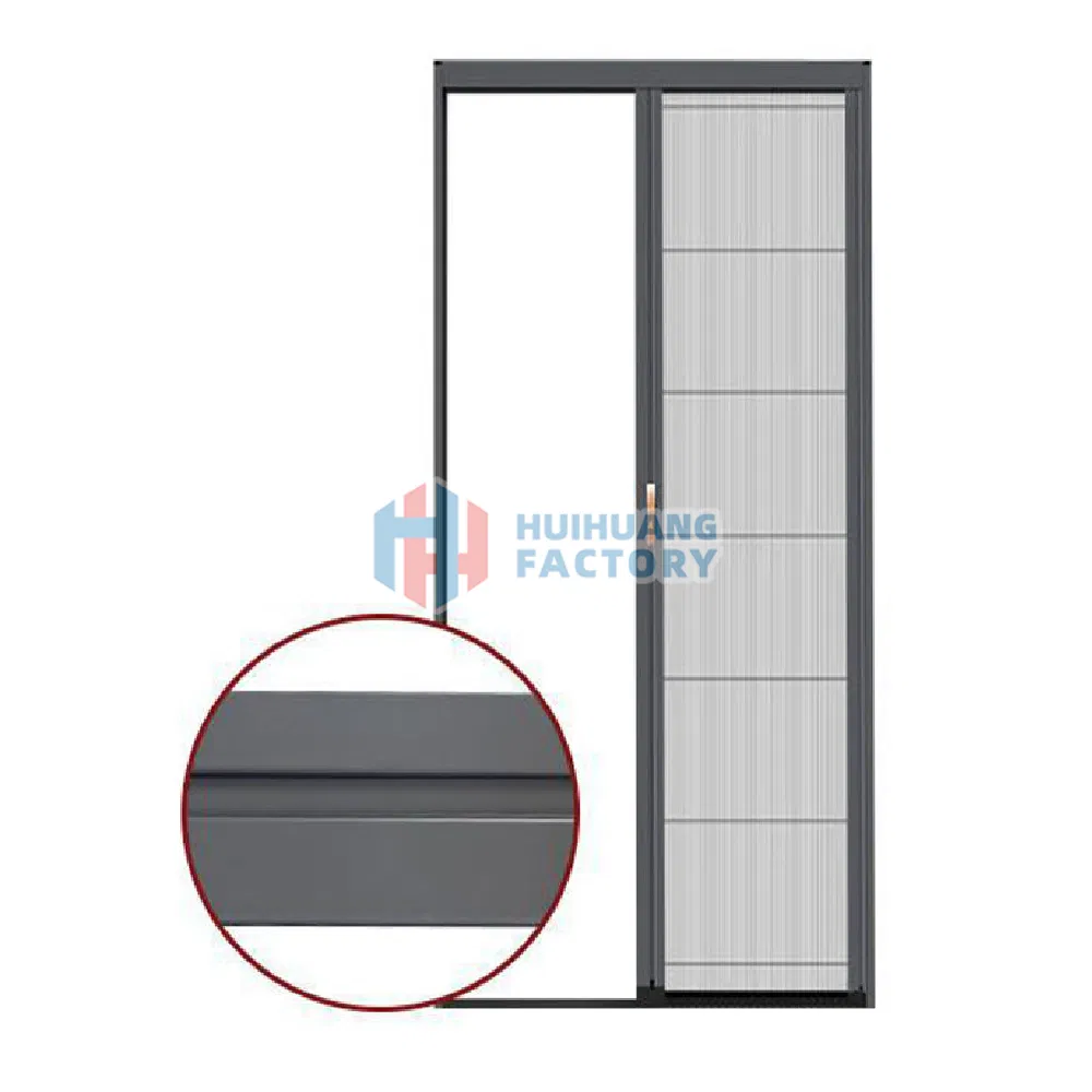Aluminum Frame Mosquito Net Folding Metal Pleated Mesh Door Easy to Install