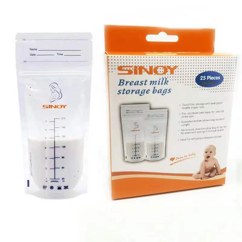 Customized Printed Breastmilk Storage Stand up Bag with Zipper