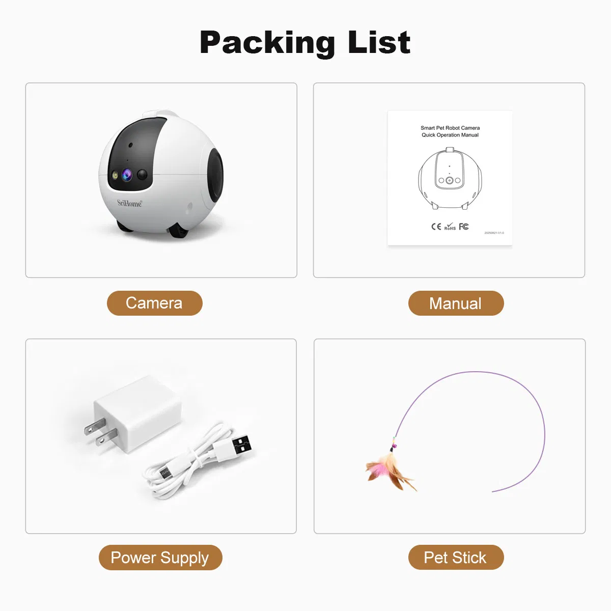 Camera Robot Mini Movable Pet Camera Battery Powered, Mobile Phone APP, Two-Way Call, Night Vision, Motion Detection, Video Recording