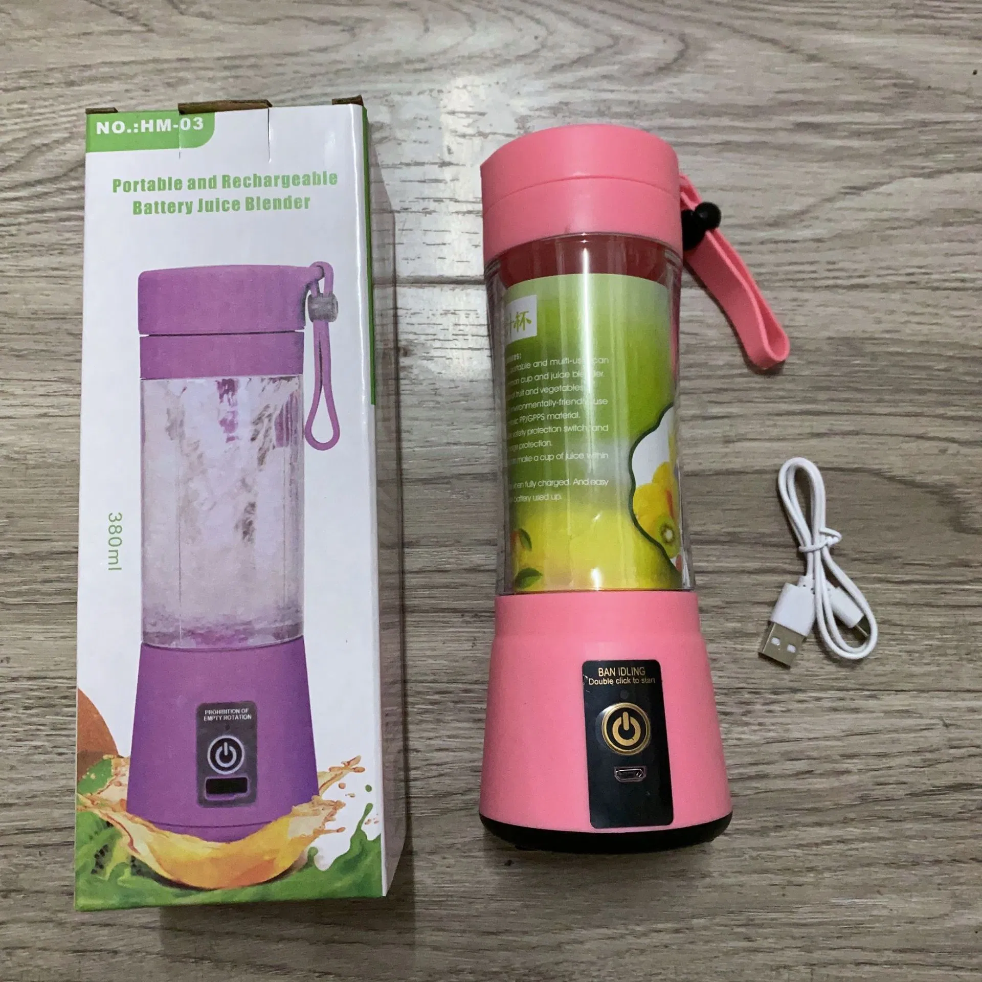 380ml Factory Wholesale Mini Fresh Juice Juicer Fruit Mixer Bottle Portable Blenders