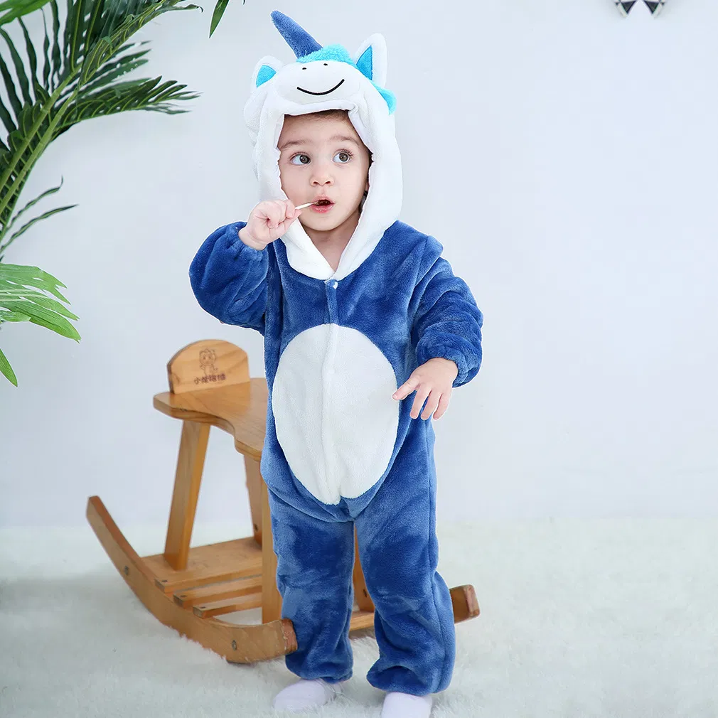 One-Piece Cute Overall Jumpsuits Flannel Animal 6-30 Month Baby Romper Warminfant Pajamas