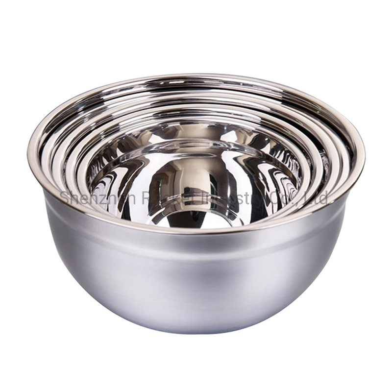 Wholesale Kitchen Stainless Steel Mixing Bowls Stainless Steel Set Fruit Salad Bowl