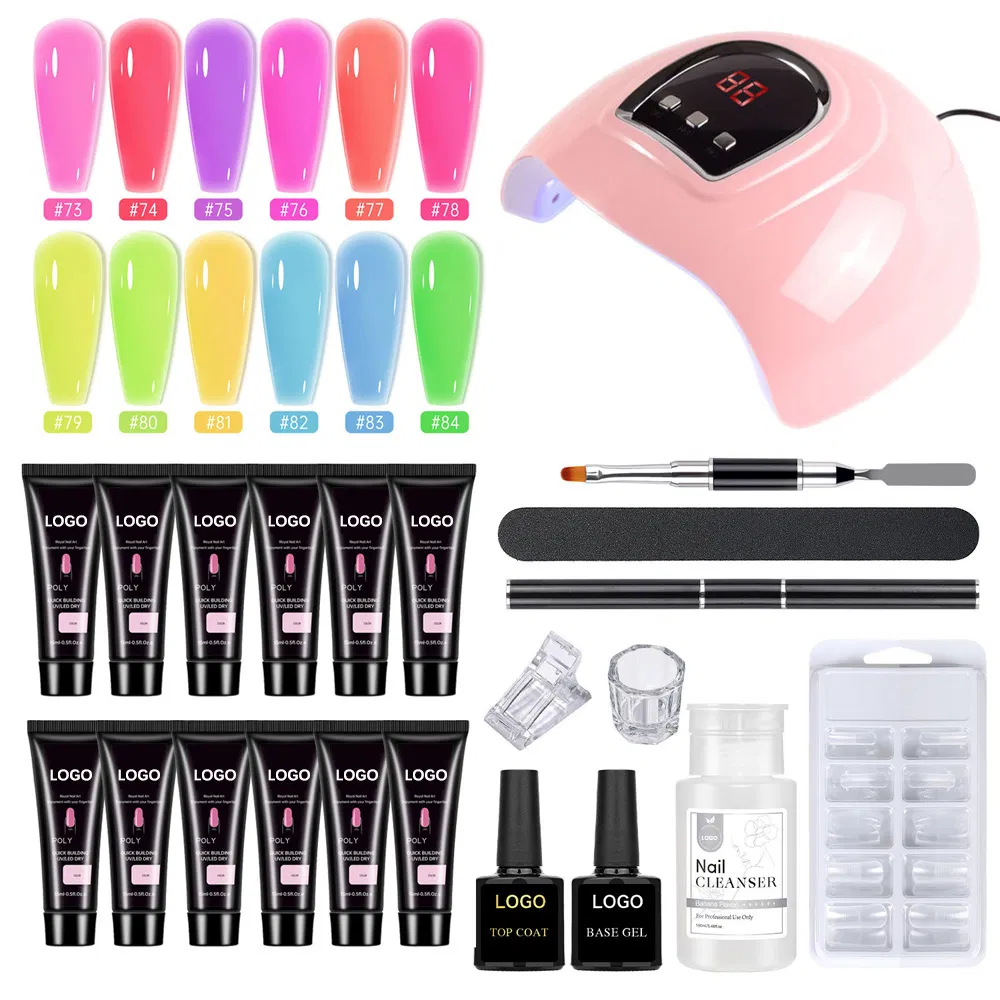 Nail Beauty Extension Set Manicure Care Tool Wholesale Custom Private Label Nails Art Polish Poly UV Gel Kit