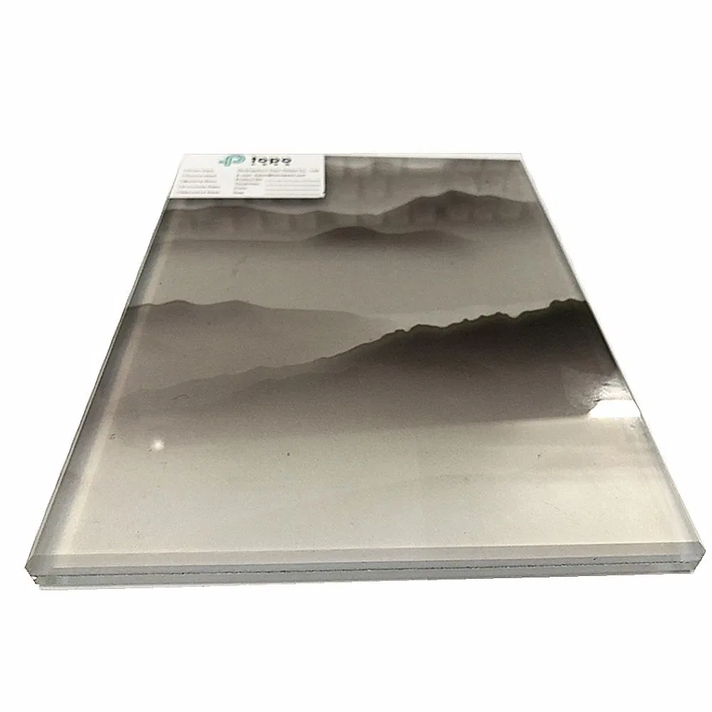 High Quality Landscape Painting Fireproof Pattern Wired Wire Glass for Decoration (PLW-TP)