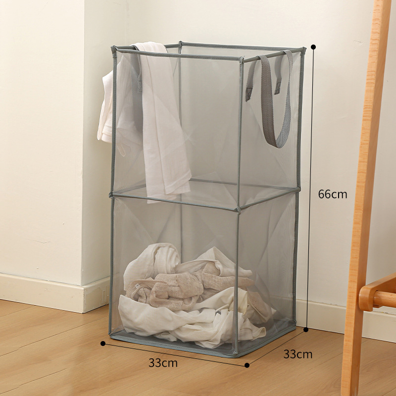 Portable Foldable Laundry Basket Fine Mesh Easy to Carry Portable Mi24066