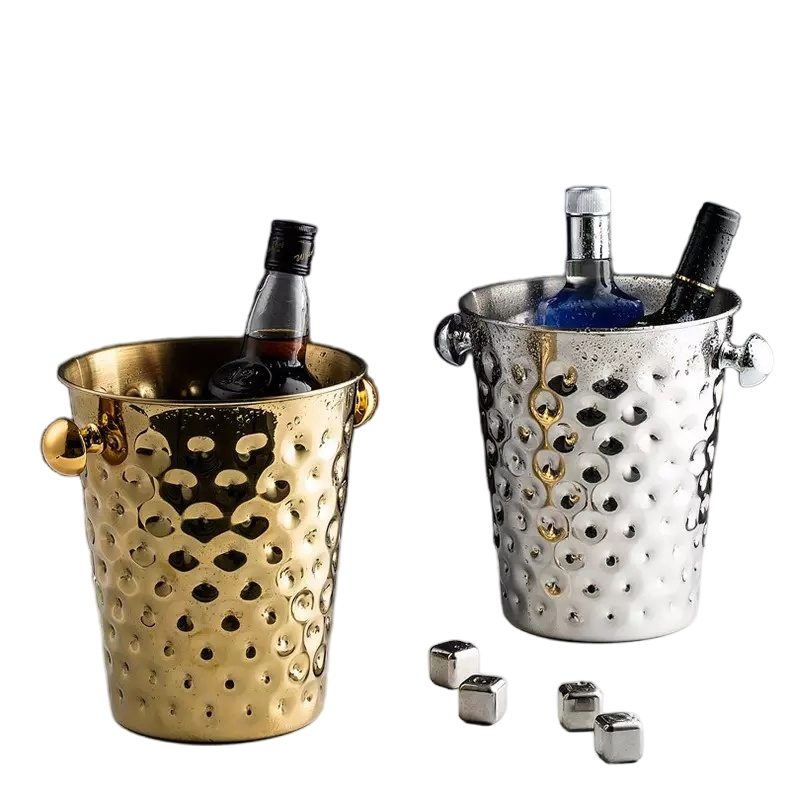 Stainless Steel Light Luxury Ice Bucket Multiple Styles and Various Colors