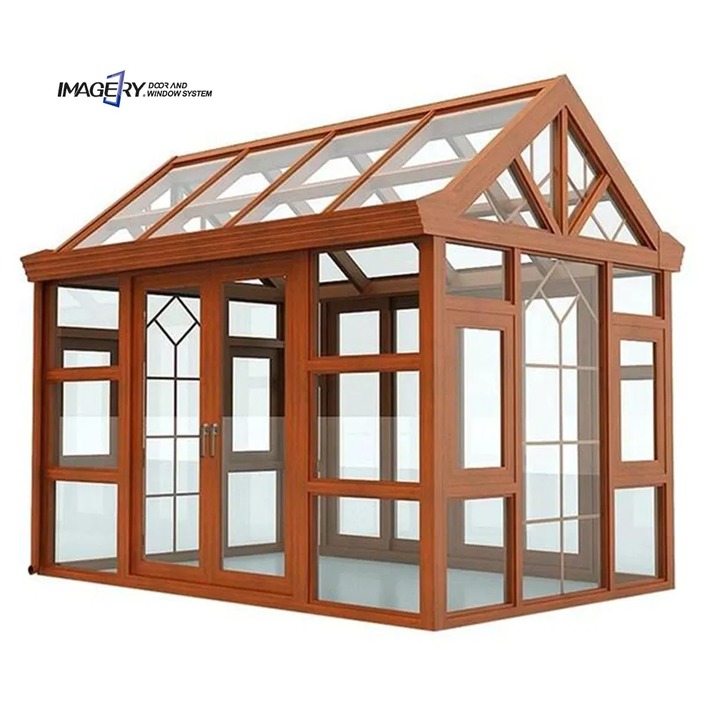 Winter Garden House Veranda Conservatory Slant 4 Season Aluminium Glass Sunroom