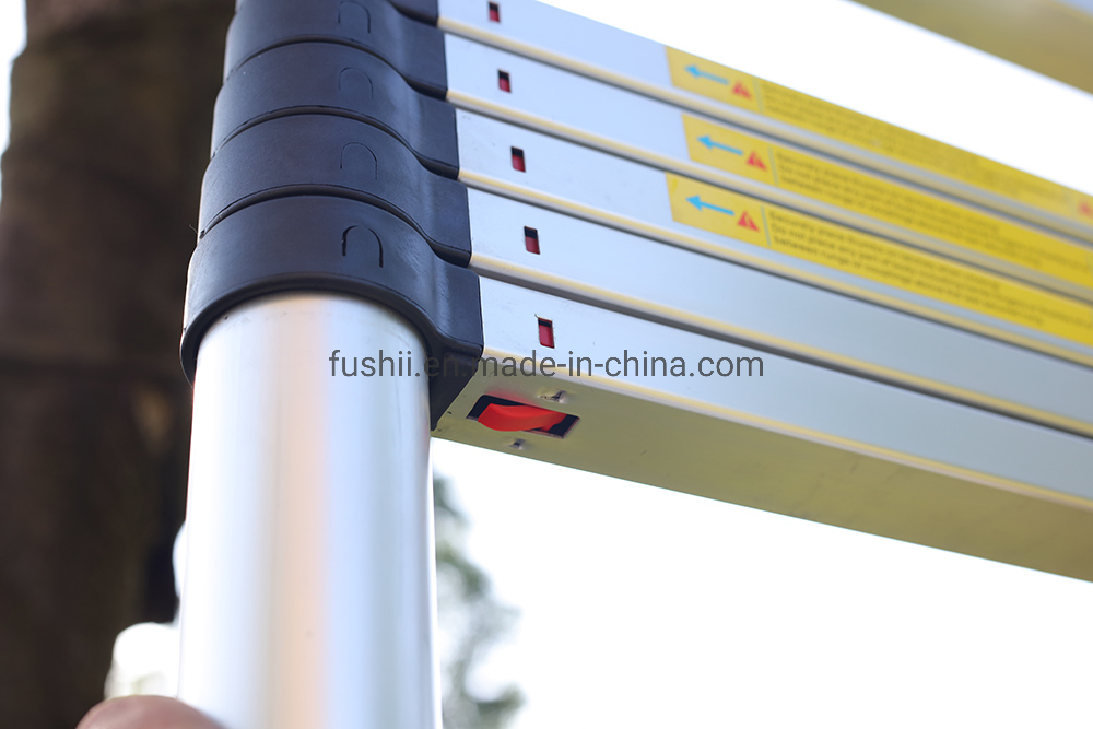 3.8m Aluminum Safety Step Ladder with Green and Red Visual Lock