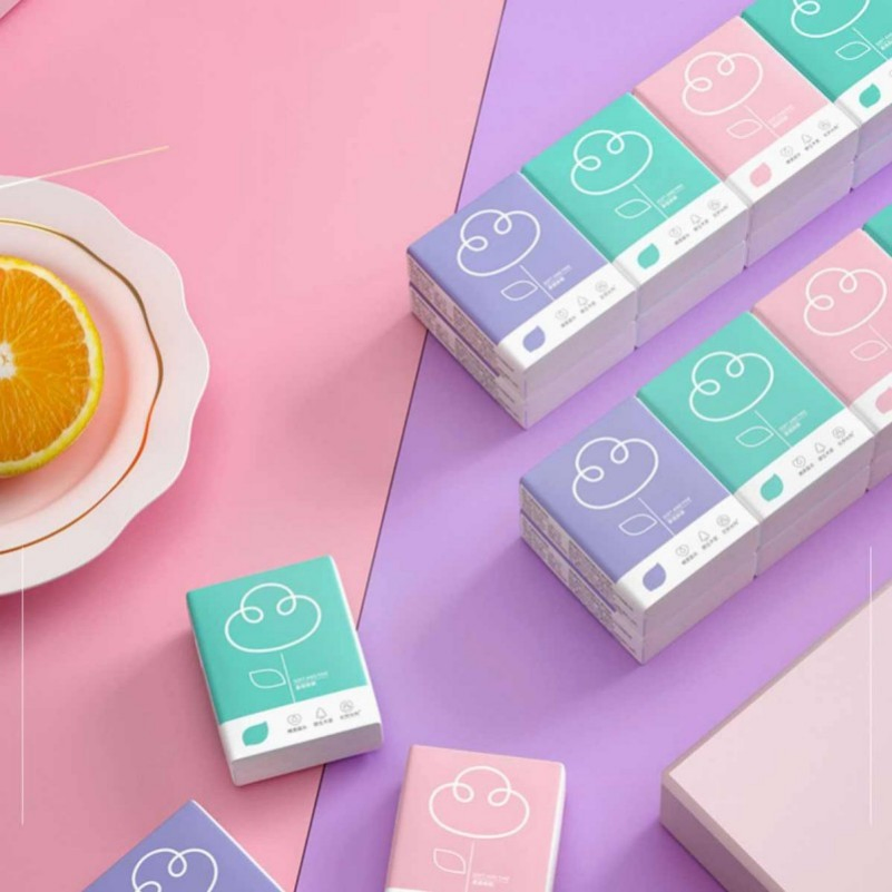 High Quality Custom Packaging 3 Ply Hygienic White Restaurant Pocket Paper Bathroom Facial Pocket Napkins Tissue with Logo