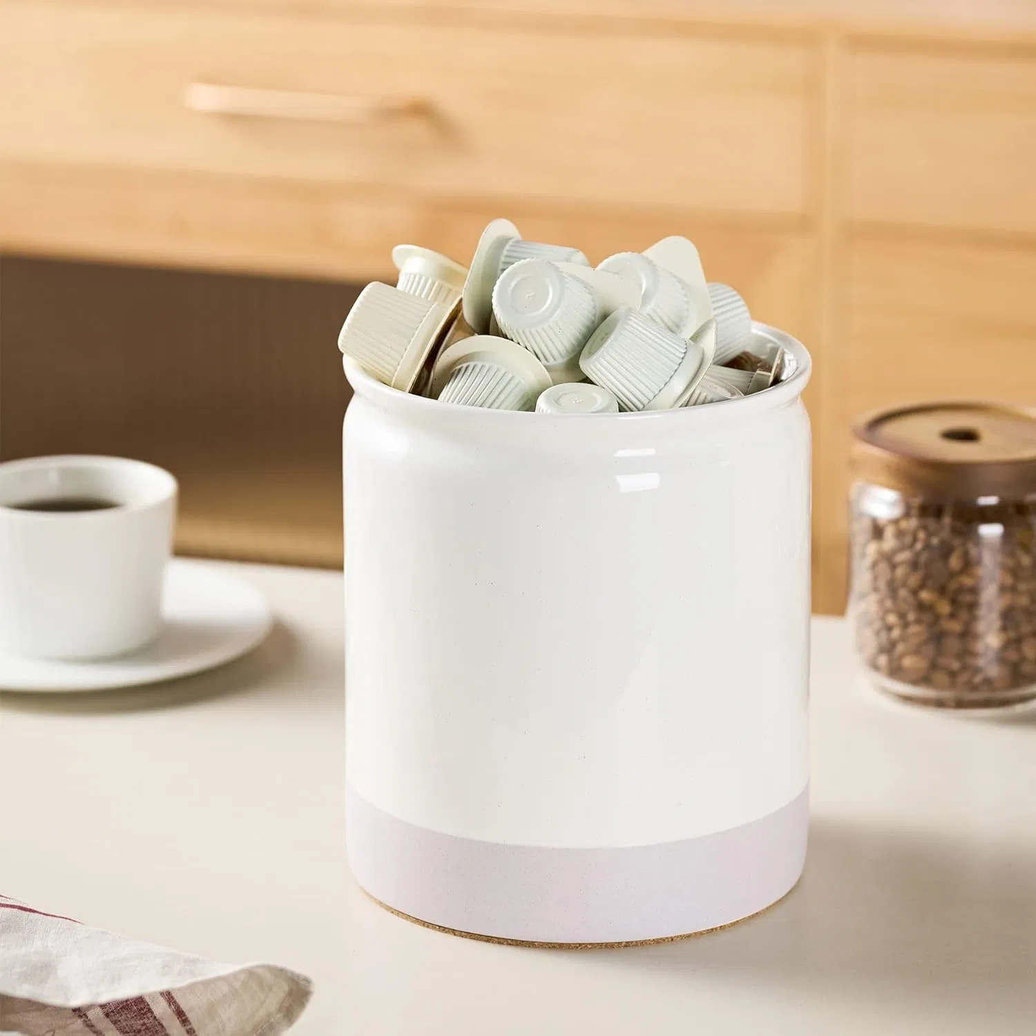 Extra Large Ceramic Utensil Holder Handmade Porcelain Kitchen Tool Utensil Storage