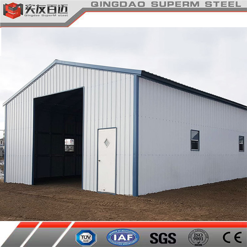 Metal Structural Prefabricated Garage Shed Steel Structure Warehouse
