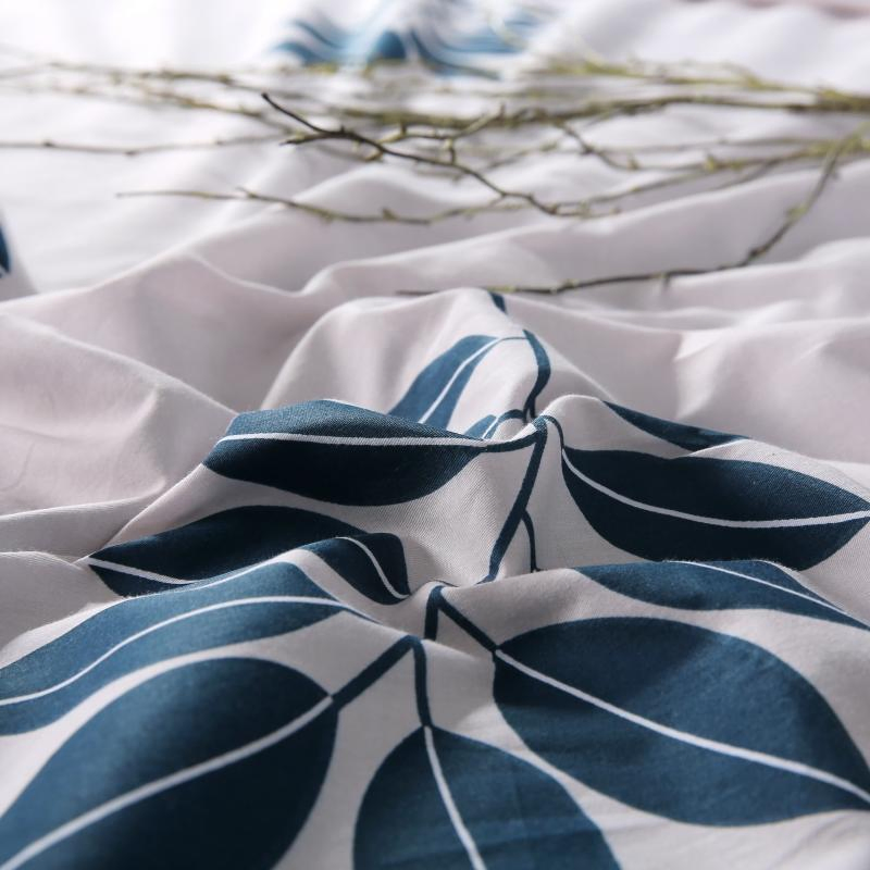 128X68 Printed Cotton Leaf Design Bedroom Set Duvet Cover