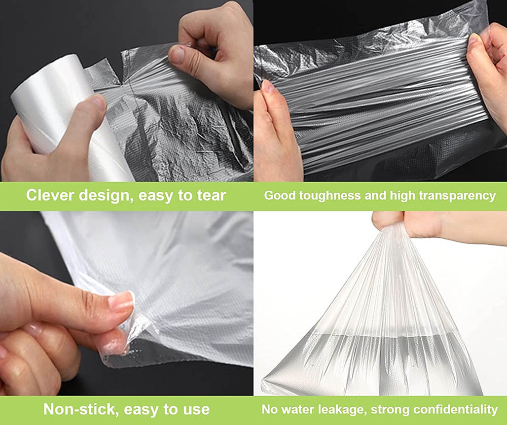 Factory Eco-Friendly Green Clear Plastic Produce Bag Food Packaging Storage Bags for Vegetables Bread Fruits and Meat on a Roll