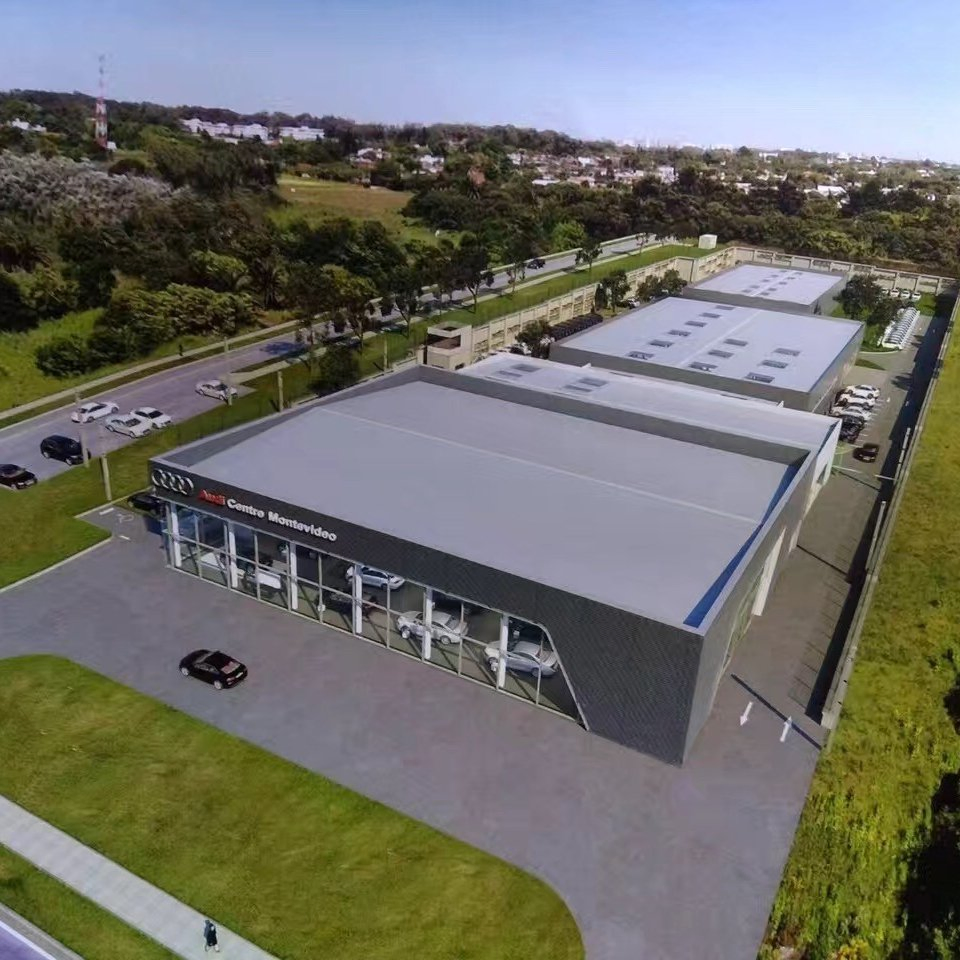 Fast Installing Exhibition Hall Customized Showroom Prefabricated Steel Structure Factory Warehouse Workshop